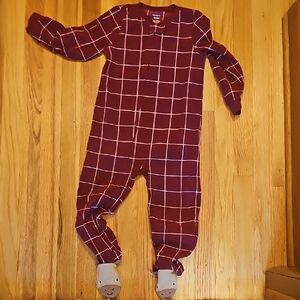 Carter's 4T Plaid Burgundy Kids One Piece